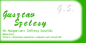 gusztav szelesy business card